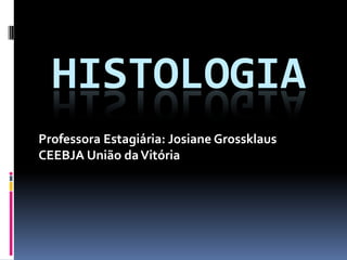 HISTOLOGIA
Professora Estagiária: Josiane Grossklaus
CEEBJA União daVitória
 