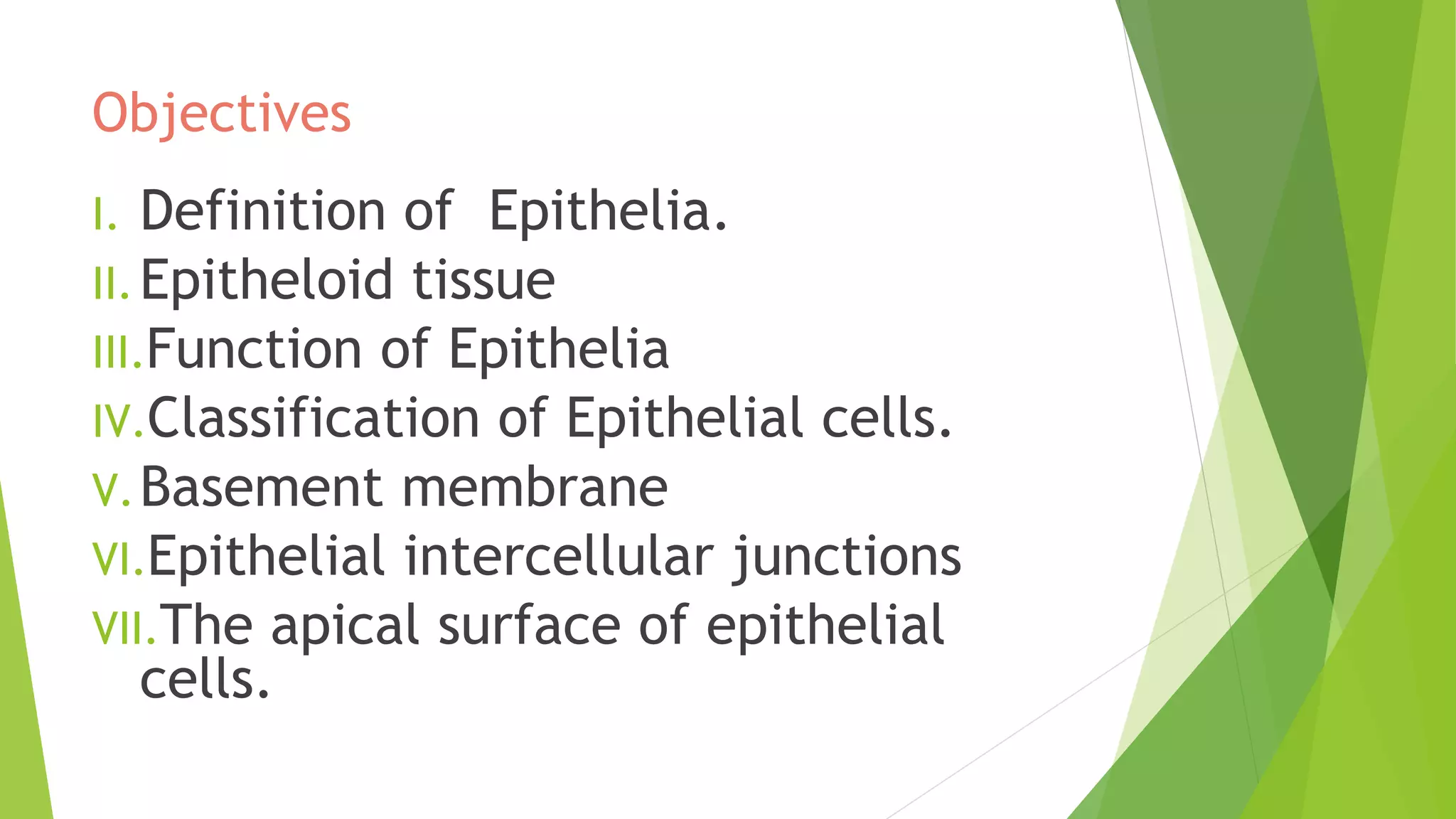 introduction to Histology and epithelia | PPTX