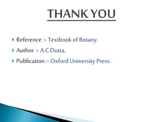  Reference :- Textbookof Botany.
 Author :- A.C.Dutta.
 Publication:- Oxford UniversityPress.
 