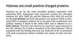 Histones are small positive charged proteins
 