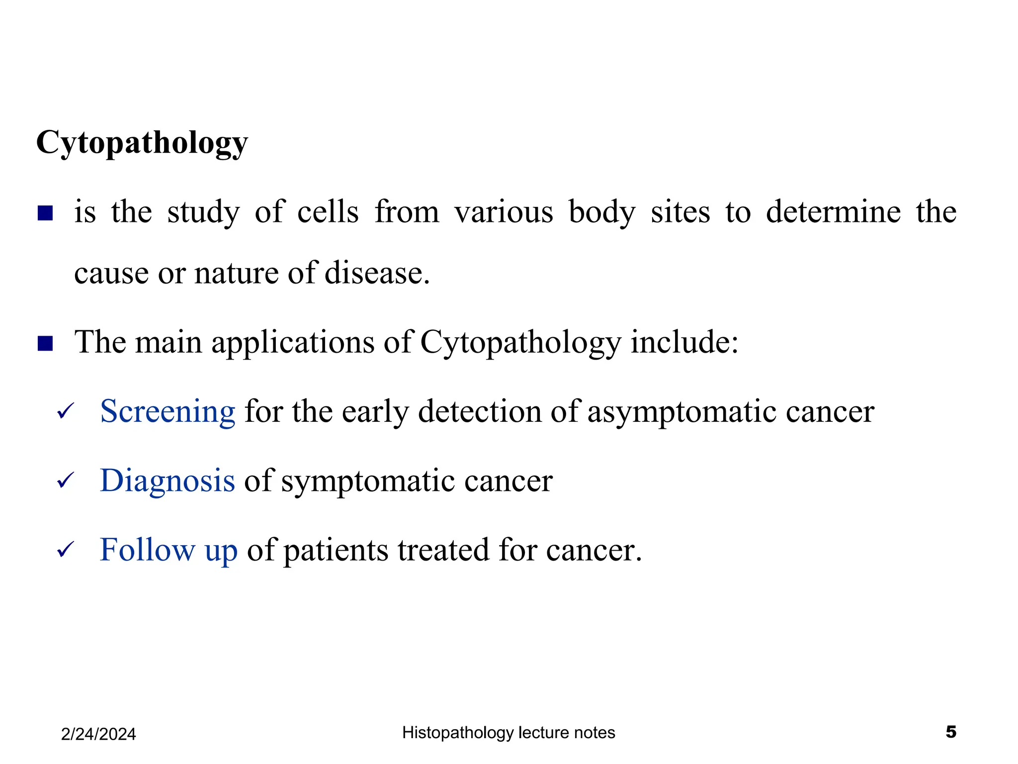 Histopathology chapter 7,8-cytology, Ic (1).ppt - Cytopathology Or Histopathology
