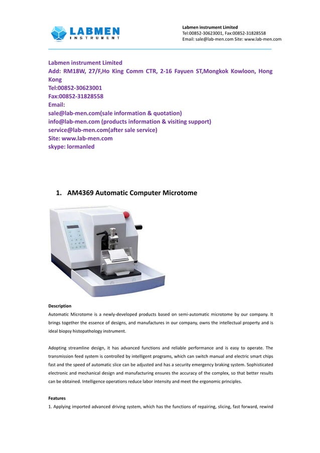Histopathology instruments