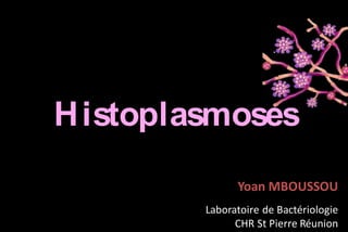 H istoplasmoses
Yoan MBOUSSOU
Laboratoire de Bactériologie
CHR St Pierre Réunion

 