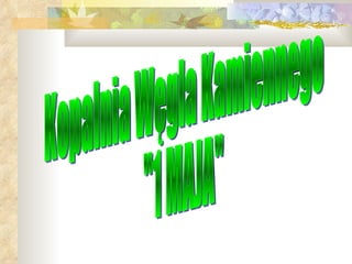 Kopalnia Węgla Kamiennego  "1 MAJA" 