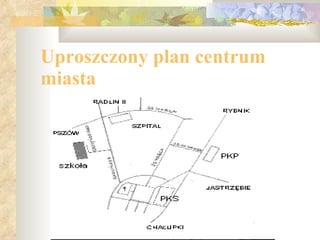 Uproszczony plan centrum miasta 