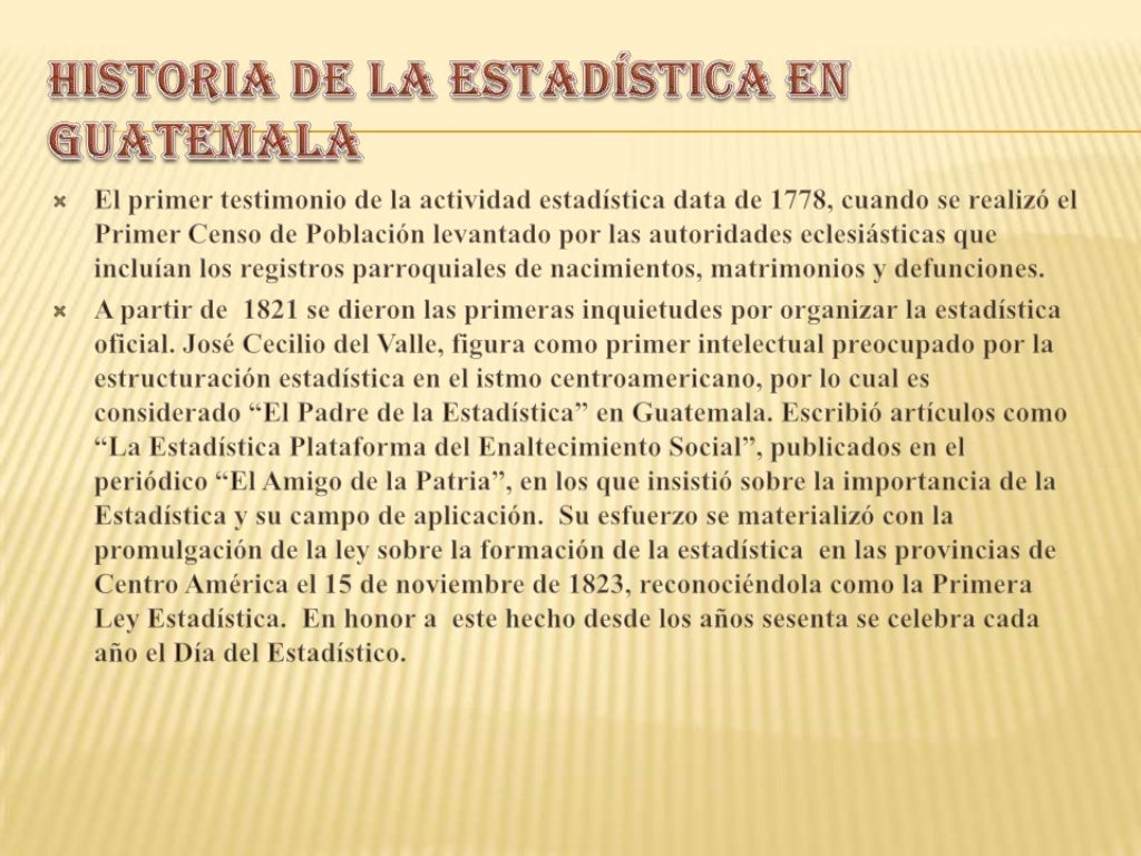 Origen De La Estadistica En Guatemala pt.slideshare.net