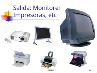MERG 74
Salida: Monitores,
Impresoras, etc
 