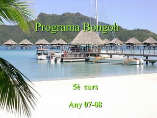 Programa Bongoh   5è  curs Any 07-08 