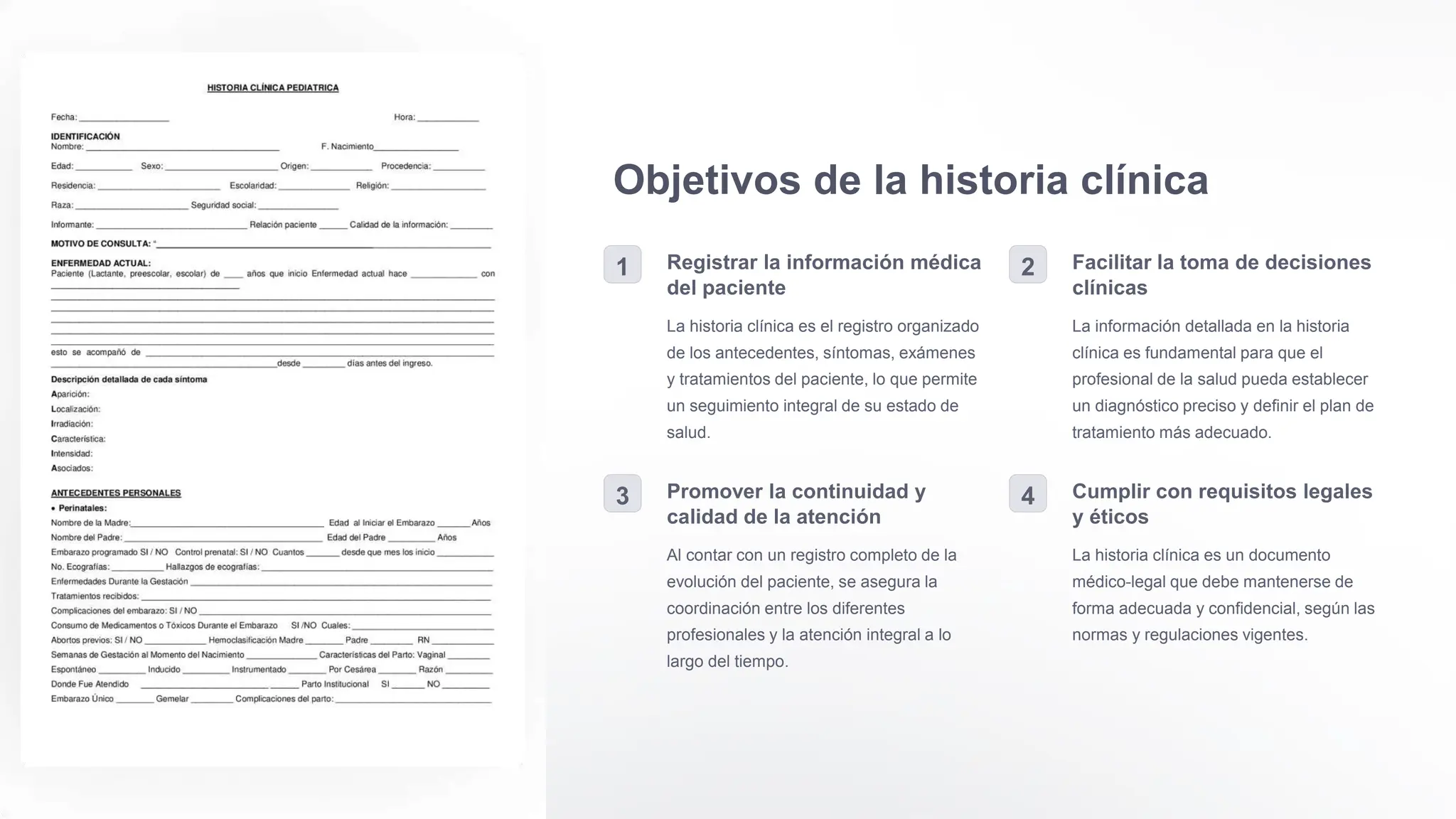 Historia-clínica concepto partes de la historia clínica | PPTX