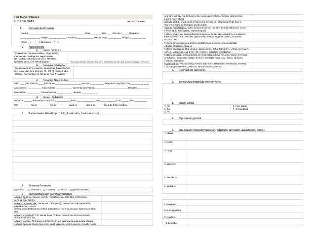 Historia clinicaformatomicro