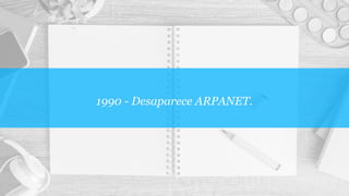 1990 - Desaparece ARPANET.
 