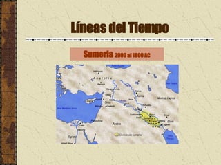 Líneas del Tiempo Sumeria  2900 al 1800 AC 