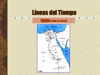 Líneas del Tiempo Egipto  2800 al 1750 AC 