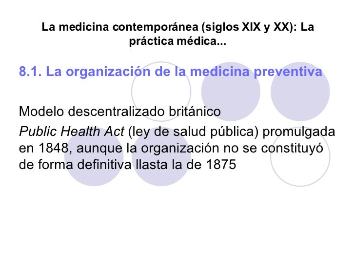 Historia de la medicina Tema 8 Historia de la medicina Tema 8