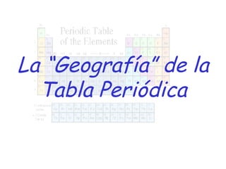 La “Geografía” de la Tabla Periódica 