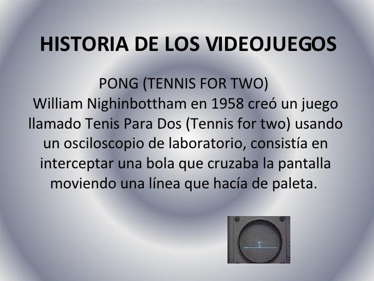 Historia De Los Videojuegos