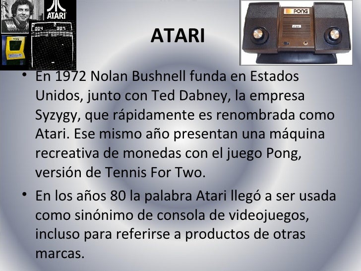 Historia De Los Videojuegos