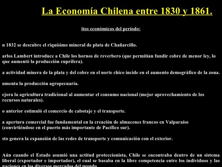 Historia Económica de Chile.