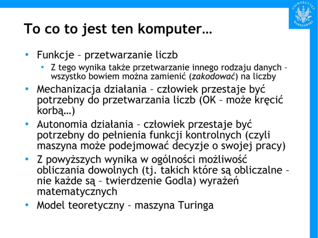 Historia w5-komputery elektroniczne | PPT
