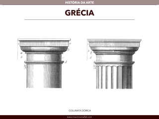www.mauriciomallet.com
vHISTÓRIA DA ARTE
GRÉCIA
COLUNATA DÓRICA
 