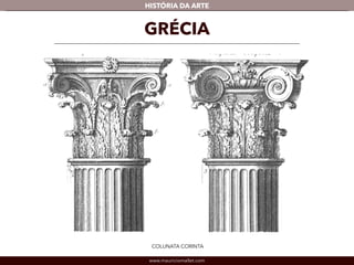 www.mauriciomallet.com
vHISTÓRIA DA ARTE
GRÉCIA
COLUNATA CORINTA
 