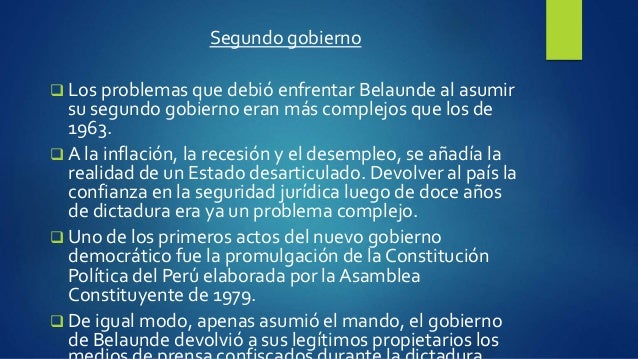segundo gobierno de belaunde terry