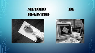 METODO DEMETODO DE
REGISTROREGISTRO
 