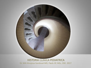 HISTORIA CLINICA PEDIATRICA
Dr. MA Hinojosa-Sandoval MD, Pæds SP, MSc, DSE. 2017
Historia Clínica
Perinatal
 