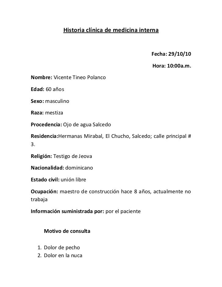 Historia clinica herman medicina interna Historia clinica herman medicina interna