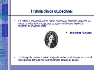 Historia clinica ocupacional