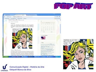Comunicação Digital – História da Arte
Ediqueli Bianca da Silva
 
