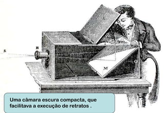 Uma câmara escura compacta, que
facilitava a execução de retratos .

 