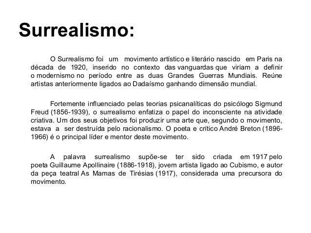 O Modernismo Foi Um Movimento Literario E Artistico O Modernismo Foi Um Movimento Literario E Artistico