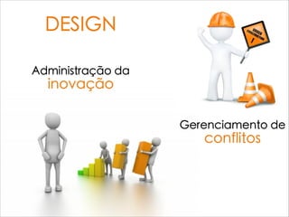 Administração da
inovação
Gerenciamento de
conflitos
DESIGN
 