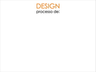 DESIGN
processo de:
 