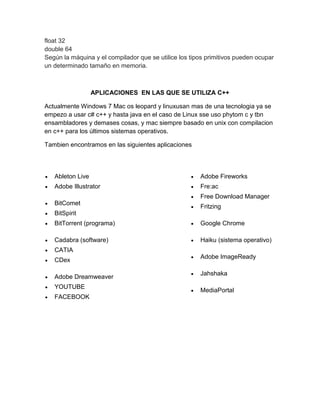 Historia de c++ | DOCX