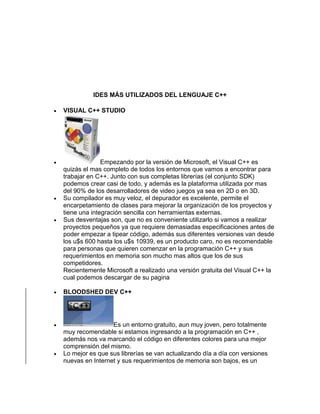 Historia de c++ | DOCX