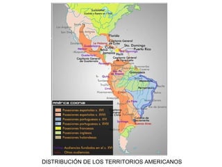 DISTRIBUCIÓN DE LOS TERRITORIOS AMERICANOS 