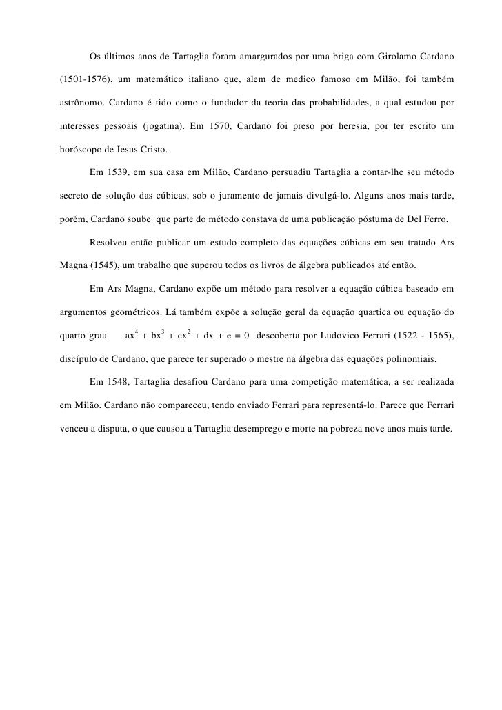 girolamo cardano bibliography historia de del ferro tartaglia e cardano girolamo cardano bibliography historia de del ferro tartaglia e cardano