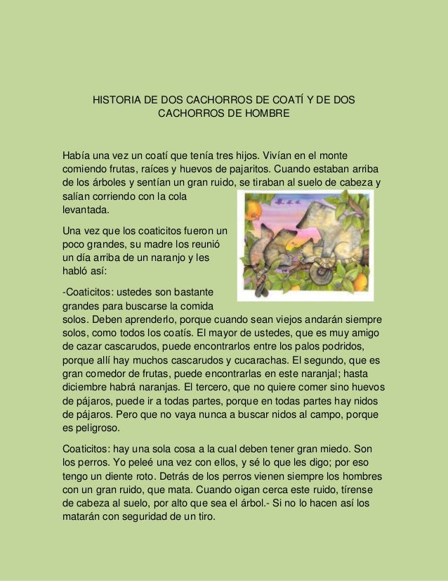 Historia de dos cachorros de coatí y de dos cachorros de hombre