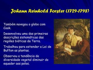 Georges Cuvier (1769-1832)
Discurso sobre os choques
revolucionários sobre a
superfície do globo, e sobre as
mudanças que produzirem o
reino animal (1825)




Os registros fosseis indicam que formas anteriores dos
animais foram extintas: dinossauros, mamutes, e outros.
Essas extinções resultaram de catástrofes
extraordinárias na historia geralmente uniforme do
globo.
 