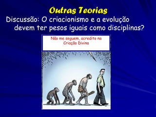 Os Biólogos Evolutivos
1800            1850           1900

       Fonte da
       inspiração



                    Darwin


   Malthus                    Mendel


                    Wallace
 