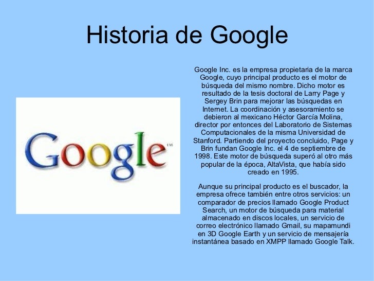 Historia de google