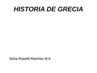 HISTORIA DE GRECIA
Núria Roselló Ramírez 4t A
 
