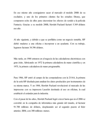 Historia de hp | DOCX