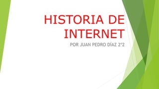 HISTORIA DE
INTERNET
POR JUAN PEDRO DÍAZ 2º2
 