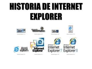 HISTORIA DE INTERNET
     EXPLORER
 