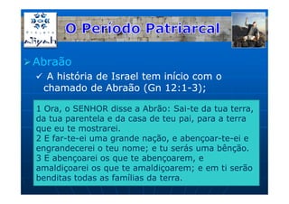 Historia de israel aula 7 período patriarcal | PDF