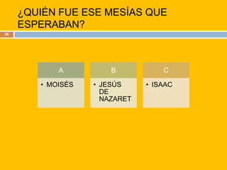 ¿QUIÉN FUE ESE MESÍAS QUE ESPERABAN?36