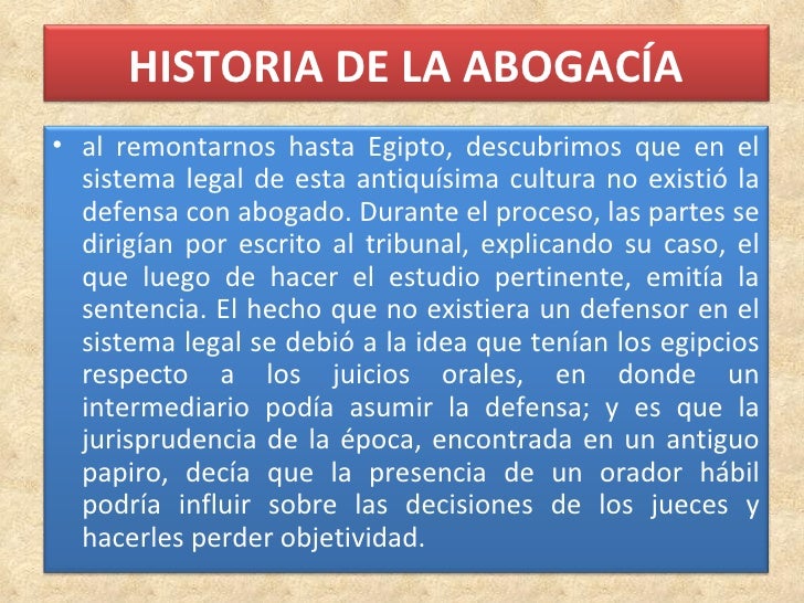 Historia de la abogacia
